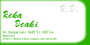 reka deaki business card